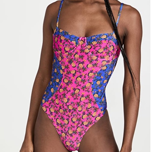 Farm Rio Fruits Dots One Piece Swimsuit sz M 175$ - Picture 9 of 15